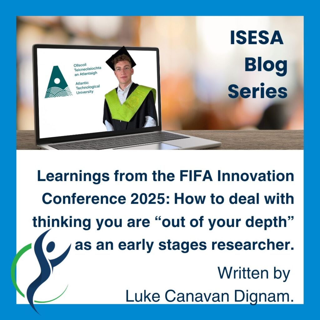 In this blog Luke Canavan Dignam discusses the 2025 FIFA Innovation Conference which was held at FIFA headquarters in Zurich. While Luke does discuss the key topics of the conference he also provides a very honest discussion of feeling out of his depth and how daunting it can be as an early career researcher to network.