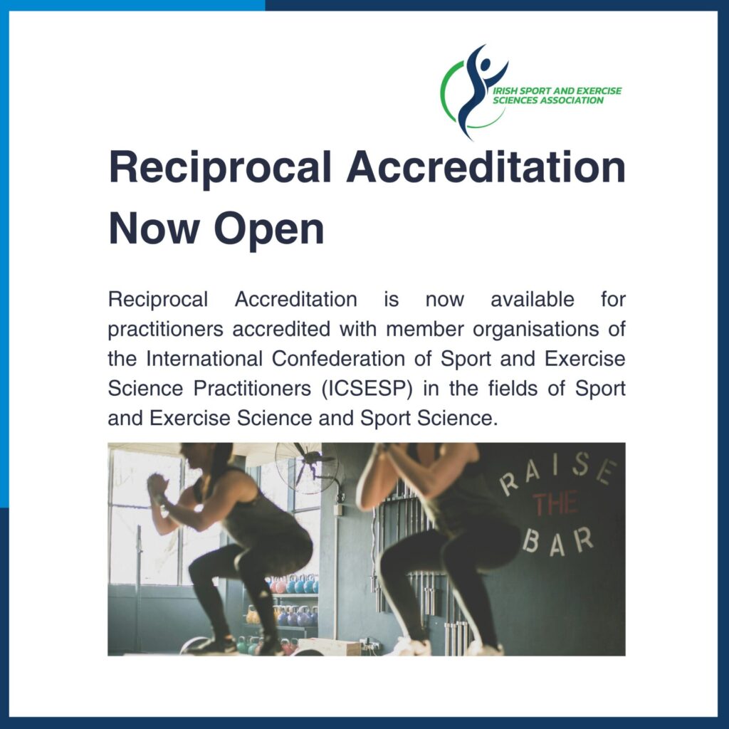 This is a great opportunity for internationally accredited practitioners to gain formal recognition through ISESA, particularly if you are working on the island of Ireland.