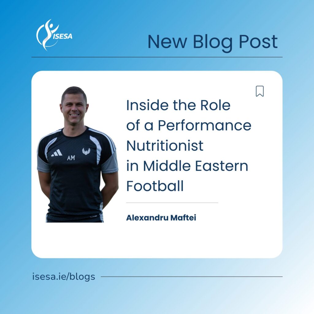 Alexandru Maftei is a Performance Nutritionist currently working with Al Arabi SC in Qatar, in this blog he discusses his day-to-day role.